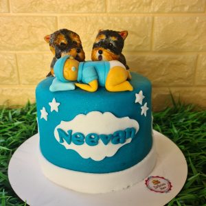 Tortas Baby Shower Fondant 3D 10 porciones